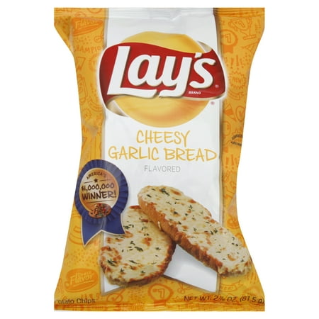 Lay's Cheesy Garlic Bread Potato Chips 2.875 Ounces
