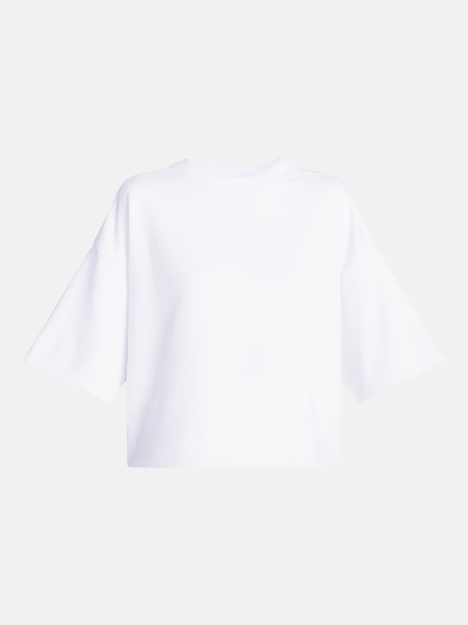 Athletic Works Women's and Women's Plus French Terry Cropped Boxy Tee, Sizes XS-4X