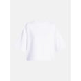 thumbnail image 6 of Athletic Works Women's and Women's Plus French Terry Cropped Boxy Tee, Sizes XS-4X, 6 of 6