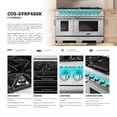 thumbnail image 5 of Cosmo 48 in. Lumin Collection 5.5 cu. ft. Double Oven Dual Fuel Range with 8 Burners, Cast Iron Grates in Stainless Steel, 5 of 13