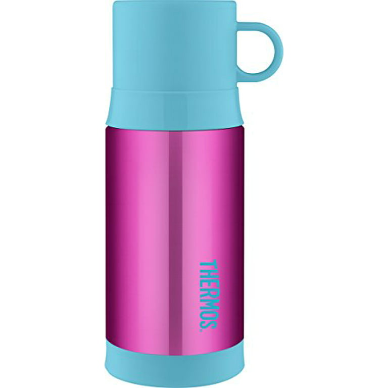 Thermos Funtainer 12 Ounce Warm Beverage Bottle, Pink/Teal