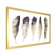 thumbnail image 2 of Designart 'Dark Gray Feathers Boho Ethnic II' Bohemian & Eclectic Framed Art Print, 2 of 4