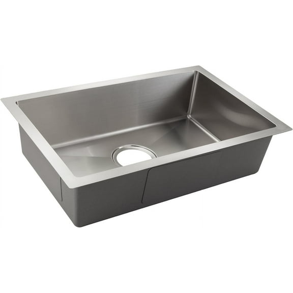 RecPro RV Single Bowl Kitchen Sink | 23" x 15" | Stainless Steel | Stain Resistant | Rear Center Drain