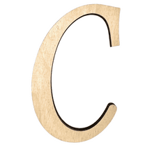 6" Tall BIRCH Wood Letter C | Krafty Supply 1/4" Thick Wooden Letters | Wood Craft Letter | Monotype Font | Fancy Fonts