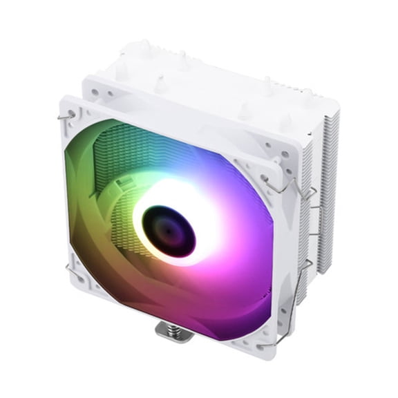 Tl-Ax120 R-Se White Argb Cpu Air Cooler, 4 Heat Pipes, Tl-C12Cw-S Pwm Quiet Fan with S-Fdb Bearing
