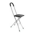 thumbnail image 4 of Taburete de caña plegable perfecl Con asiento de caña y 4 patas negro, 4 of 8