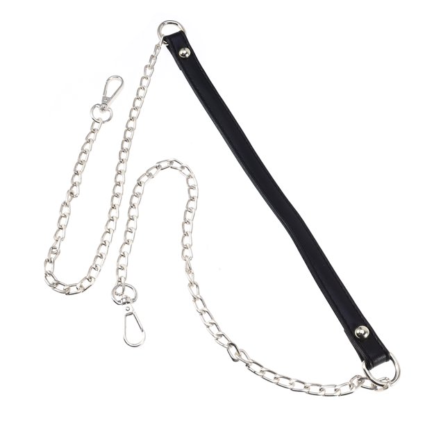 EeaseMX pieza de cadena de metal de PU para bolso, correa de repuesto, accesorio con hebillas para bolso de mano, bolso de hombro, color negro y plateado.