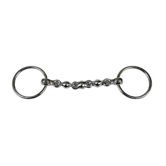 Jacks 755-5 Stainless Steel Waterford Ring Snaffle Bit - 5 in.