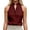 F-35Red, variant on Womens Tank Top Summer Solid Color Stand Collar Sleeveless Comfortable Breathable Camisole Tee For Daily Wear ,Red,S