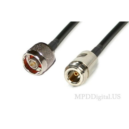 Rg58 Plenum - RF coaxial cable N female to N male RG58 3ft | US made Coax Mil Spec JAN-C-17A (3 feet US Made RG-58 coaxial jumper)