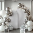 thumbnail image 2 of Wedding Arch Backdrop Cover, Stretchy Spandex Wall Arch Covers Fitted Glitter Round Top Chiara Backdrop Covering for Wedding Birthday Party Baby Shower Ceremony Banquet Decoration, 2 of 9