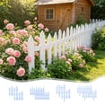 thumbnail image 7 of COM1950s Plastic Garden Fence, Picket Fence Edging for Lawn, Flowerbeds and Plant Borders, Decorative Yard Outdoor Landscape Border Panels, Set of 2, 7 of 7