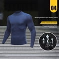 thumbnail image 2 of WBQ Men's Compression Shirts Long Sleeve Athletic T Shirt Workout Cool Dry Running Tops Gym Undershirts Baselayers, 2 of 9