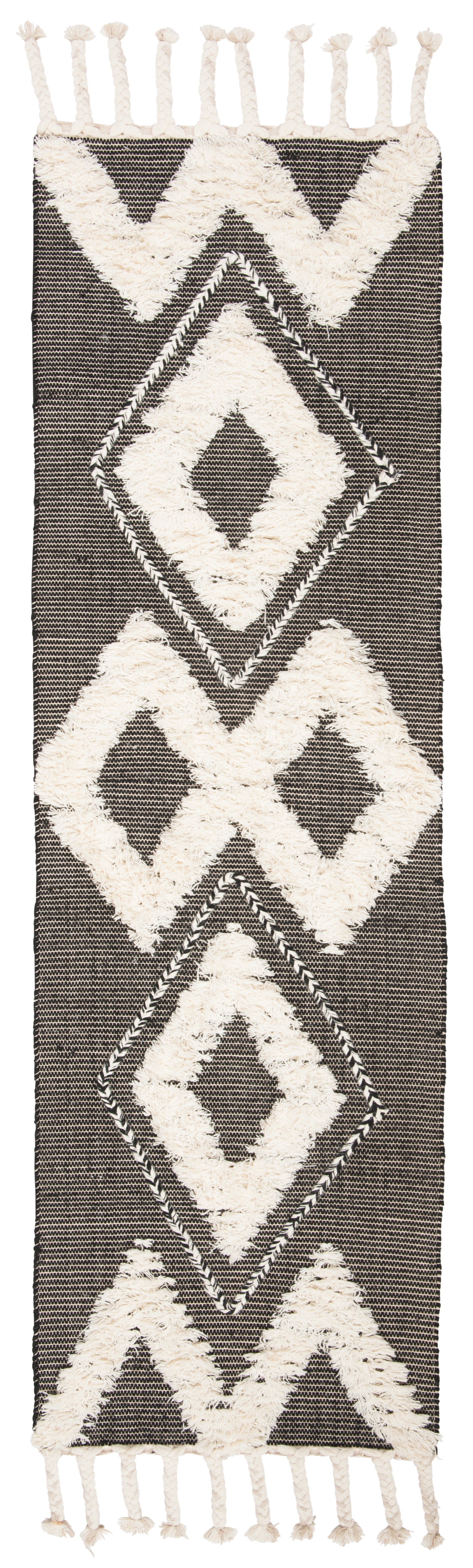 Safavieh Kenya Jannine Geometric Runner Rug, Black/Ivory, 2'3" x 8'