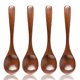 thumbnail image 1 of Juego de cucharas de sopa de madera para mezclar y revolver, cucharas de comedor hechas a mano para café, miel, té, etc., 1 of 5