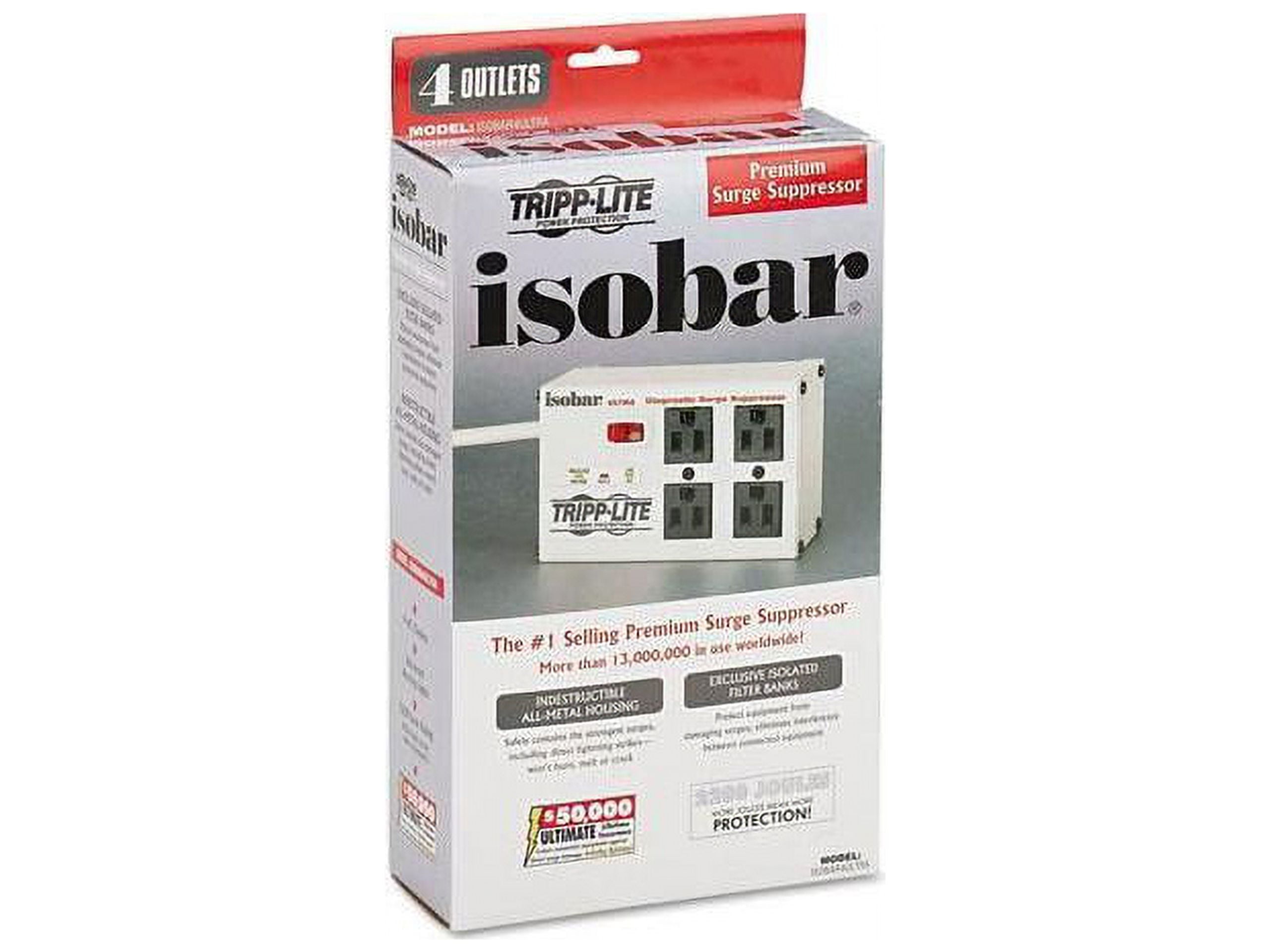 TrippLite 4-Outlet Isobar Surge Suppressor with 6 ft Cord