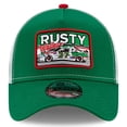 thumbnail image 2 of Men's New Era Green/White Rusty Wallace Legends 9FORTY A-Frame Adjustable Trucker Hat, 2 of 4