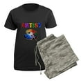 thumbnail image 5 of CafePress - Artist Pajamas - Women's Short Sleeve Print T-Shirt and Pants Dark Cotton Pajama Set, 5 of 7