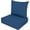 Navy Blue-1pc 24''Lx24''Wx6''H-1pcs set, variant on Outdoor Deep Seat Cushion Set, Fade Resistant Patio Chair Cushions, 24x24x6 Inch Patio Sofa Furniture Pad with Removable Cushion Covers (Navy Blue+White Side, 24''Lx24''Wx6''H-1pcs Set)
