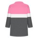 thumbnail image 2 of Camiseta de Solapa de Cuello en V de la Manga Superior de 3/4 de las Mujeres, Uso Diario Cómodo Casual, 2 of 4