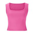 thumbnail image 7 of ylioge Womens Tank Tops Sleeveless Square-Neck Camisoles Ladies Trendy Solid Color Stretchy Slim Pullover Basic Going-Out Streetwear Vests Top, 7 of 7