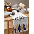 thumbnail image 6 of Christmas Tree Table Runner 72 Inches, Winter Snowflake Blue Xmas Tree Abstract Bed Runner Dresser Scarves Tabletop for Indoor Outdoor Parties/Ceremony/Banquet, 13" x 72", 6 of 8