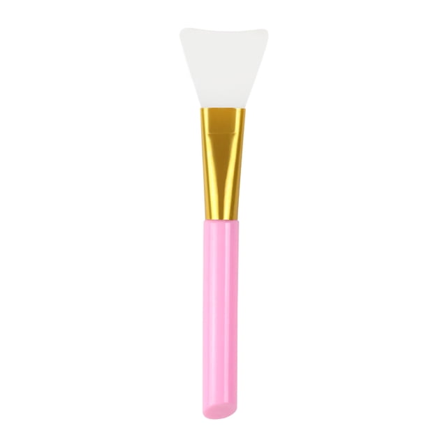 Face Brush Soft Silicone Aluminum Facial Applicator Beauty Applying ToolsPink Gold