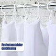 thumbnail image 4 of Jinsinto 30 Pcs Anneaux de Rideaux avec 30 Pcs Clips de Rideaux Anneaux de Tringle de Douche en Plastique Anneaux Décoratifs avec Clip, 25 mm (Blanc), 4 of 5
