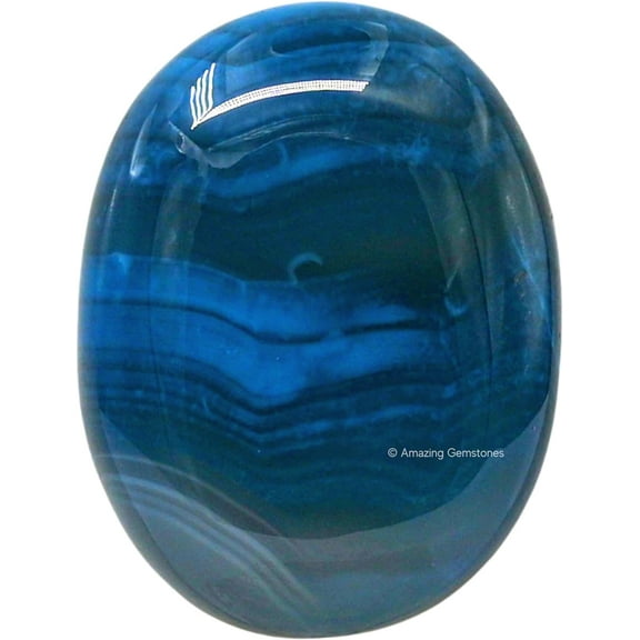 Blue Onyx Crystal Palm Stone