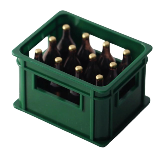 Modelo de vino en miniatura Zulema accesorio de juguete Marco de cerveza de casa de muñecas verde