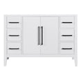 thumbnail image 2 of Laurel 48" Wood Vanity Base in White without Top and Sink no Mirror, 2 of 11