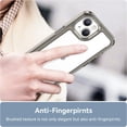 thumbnail image 3 of Case for iPhone 14 Plus Case Slim Dropproof [Defend from Drop/Scratch/Slip/Fingerprint] Clear Acrylic Hard Back Soft TPU Bumper Hybrid Phone Cover for iPhone 14 Plus-Crystal Black, 3 of 14