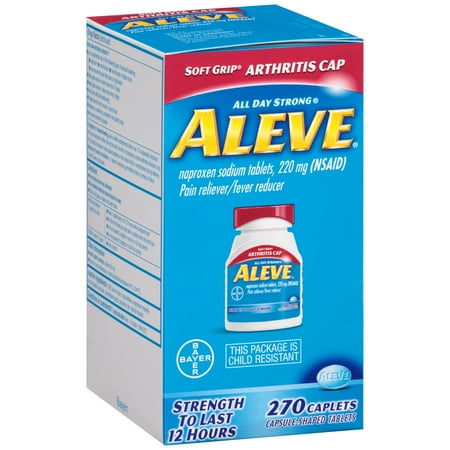 Aleve Soft Grip Arthritis Cap Caplet, Pain Reliever, 270ct