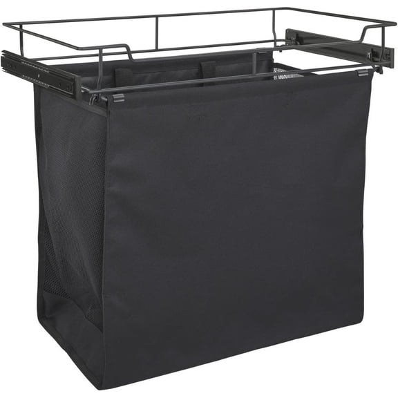 Rev-A-Shelf Csohsl-24-1 Sidelines 24"W X 21"H Pull Out Laundry Hamper - Black