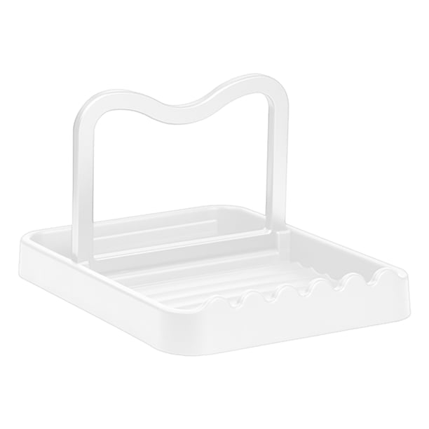 Soporte para tapas de ollas y utensilios, diseño antideslizante, organizador plegable para tapas de sartenes y encimeras de cocina.