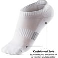 thumbnail image 4 of Womens Ankle Socks 5 Pairs Cushioned Running Athletic No Show Socks With Tab, 4 of 5