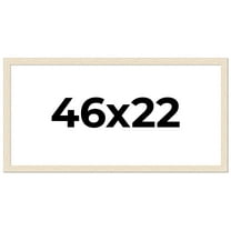 46x22 Frame White Real Wood Picture Frame Width 1.5 inches | Interior Frame Depth 0.5 inches | Barn