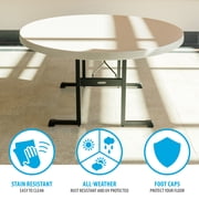 Lifetime 60 inch Professional Grade Round Folding Table, Putty Color (80125)