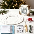 thumbnail image 5 of BingTong Festive DIY Christmas Wreath Kit, 12 Inch Foam Base With Fabric Snowflake Accents, Handmade Holiday Craft for Door Wall Mantel Display, Frosty Snowflake Design, 5 of 6