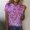 A-Purple, variant on EQWLJWE Women's Oversized Sparkly Sequin Tops Trendy Short Sleeve Glitter Dressy Blouses Round Neck Party Club Pullover Sequins Shirts New Year Gifts(Multicolor,S-6Xl)