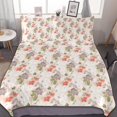 thumbnail image 1 of HAHDAXIA Floral Pattern Bedding Solid Comforter Set for All Seasons,3 Pieces(1 Comforter+2 Pillowcases),Soft Microfiber Bedding Set Queen(90"x90"), 1 of 7