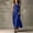 Blue, variant on Women Summer Dresses Halter Sleeveless Solid Color Slim Fit Flowy Trendy Vacation Maxi Dress