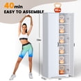 thumbnail image 5 of UPGO 70" Tall Storage Pantry Cabinet, Bathroom Floor Organizer Storage Cabinet with 2 Doors and 6 Adjustable Shelves, Standing Utility Cabinet for Dining Room, Food Storage and Kitchen, White, 5 of 12