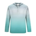 thumbnail image 1 of ameIAEA Mens Fall Hooded Sweatshirts Long Sleeve Button Pullover Tops Gradient Color Casual Shirts, 1 of 3