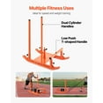 thumbnail image 4 of Steel Power Sled - Heavy Duty Strength Training & Speed Sled for Athletic Fitness, Workout Exercise Equipment with Handle, Fits 1/2" Weight Plates, Orange, 4 of 11