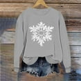thumbnail image 4 of Ugly Christmas Sweatshirt for Women Long Sleeve Xmas Graphic Shirts Loose Holiday Gift Pullover Tops, XL Gray, 4 of 6