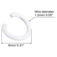 thumbnail image 2 of Unique Bargains Open Jump Rings, 8mm Colorful O-ring Connectors for DIY Crafts Jewelry Making, Carbon Steel, White, 100Pack, 2 of 5