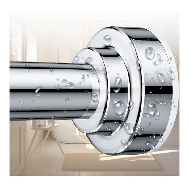 Tubo Para Cortina De Baño, Barra De Cortina De Baño Ajustable Retráctil, Cortinero Para Baño Acero Inoxidable Antideslizante Sin Perforaciones Para Balcones, Armario