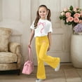 thumbnail image 2 of G`irls Clothes 2 Piece Cute Butterfly T-shirt & Flared Pants/Cargo Pants Spring Outfits for Teen G`irls 5-14Y, 2 of 5