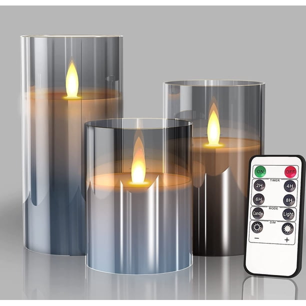 Velas Sin Llama Con Patrón Hueco, Juego De 3 Velas LED, Con Control Remoto Y Temporizador De 4 Y 8 Horas 91770947 Velas Sin Llama Con Patrón Hueco, Juego De 3 Velas LED, Con Control Remoto Y Temporizador De 4 Y 8 Horas 91770947